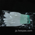 Hespax Nylon 13ゲージPUの指先の卸売手袋